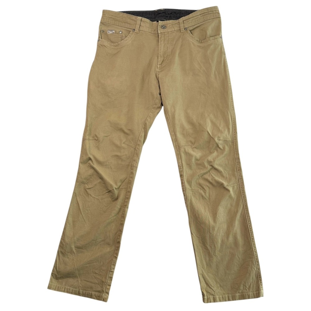 Kuhl Mens Kanvas Jeans 36x32 Khaki Cotton Stretch Outdoor Hiking Workwear - Picture 2 of 12